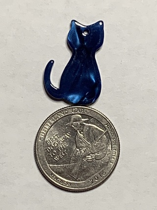 CAT CHARM~#20~MARBLE COLORED~1 CHARM ONLY~FREE SHIPPING!