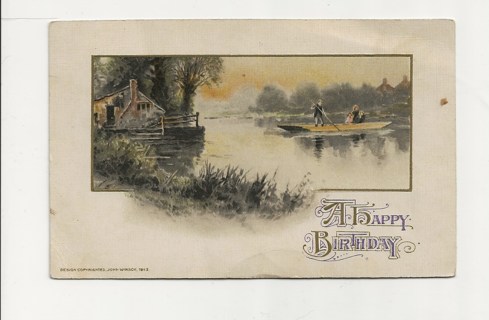 1914 Postcard "A Happy Birthday"