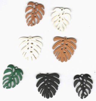 7pc Monstera Leaf Charms (PLEASE READ DESCRIPTION) 