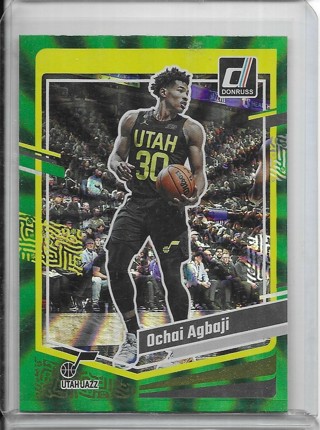 Ochai Agbaji 2023-24 Donruss Holo Green Laser #42