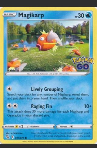 NM Rev Holo Magikarp Pokemon Go Pokemon card TCG