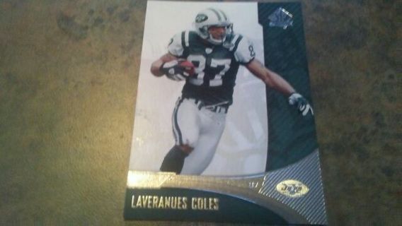 2004 UPPER DECK SP AUTHENTIC LAVERANUES COLES NEW YORK JETS FOOTBALL CARD# 60