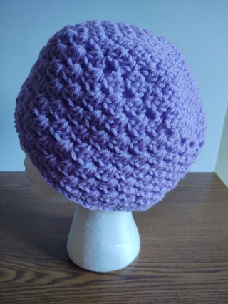 Hand Crocheted Lavender Slouch Hat 