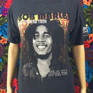 MEN'S Bob Marley Shirt Reggae Rasta Dub Music Tee MEDIUM FREE SHIPPING