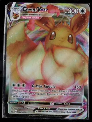 NM Ultra Rare SEALED Eevee VMAX Textured full Art Pokemon card TCG SWSH