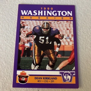 1990 Smokey Bear Washington Huskies - [Base] #_DEKI Dean Kirkland