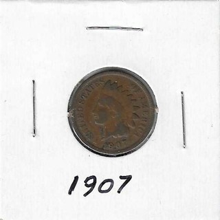 1907 Indian Head Penny U.S. One Cent Coin