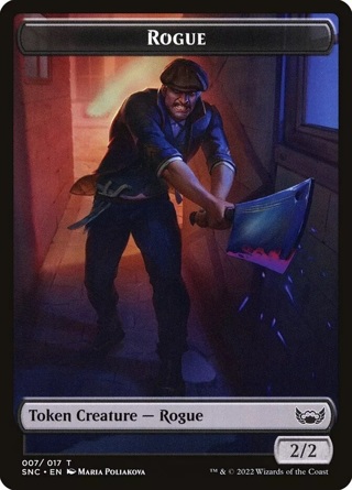 Rogue (007) // Treasure (015) Foil Token Streets of New Capenna SNC MTG Magic