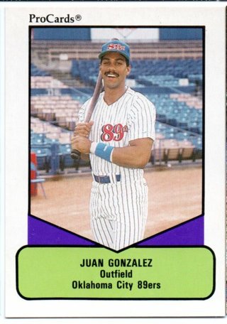 1990 Procards Juan Gonzalez Rookie