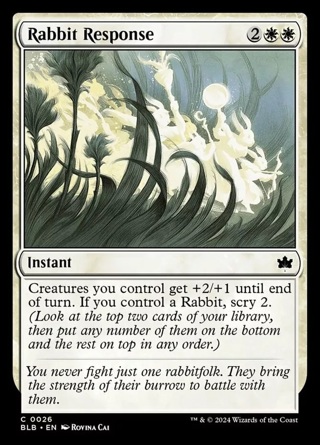 Rabbit Response - Foil MTG Bloomburrow NM Magic Foil