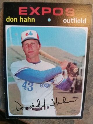 1971 T.C.G. DON HAHN MONTREAL EXPOS BASEBALL CARD# 94