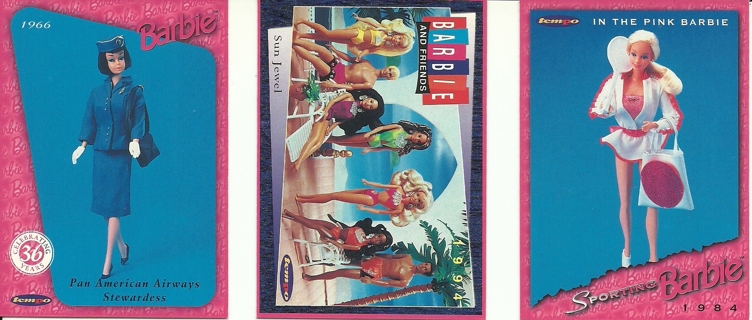 Three 1996 Australia Tempo 36 Years of Mattel Barbie Trading Cards (Rare) Estimated Value $15-$30