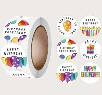 75 Assorted Birthday Stickers