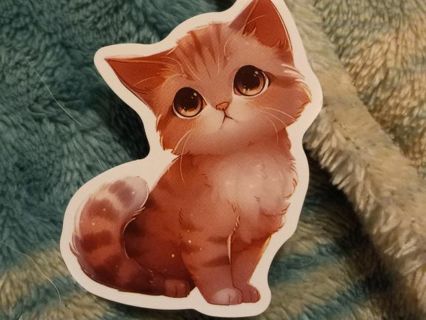 Cat 1⃣ Cute vinyl sticker no refunds regular mail only Very nice quality!