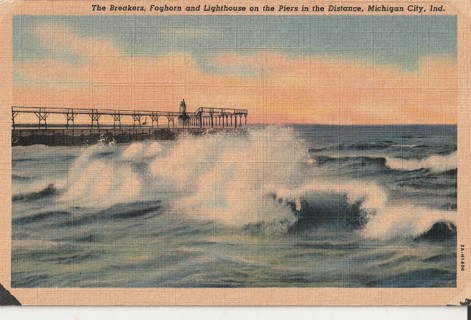 Vintage Unused Postcard: c: Michigan City, Indiana