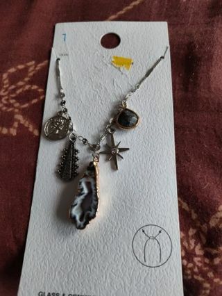 Glass and Stone accents necklace