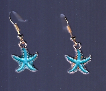 GP Enamel Aqua Starfish Earrings (PLEASE READ DESCRIPTION