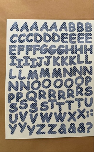 Stickers (letters and numbers)