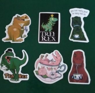 6 - "SILLY, FUNNY DINOSAUR" STICKERS