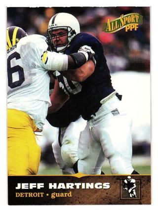 Jeff Hartings 1996 Scoreboard All-Sport PPF #54 Detroit Lions