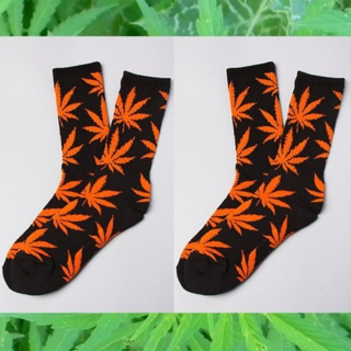 NEW MEN'S 2-PACK WEED LEAF SOCKS MARIJUANA GANJA