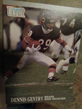 1991 FLEER ULTRA DENNIS GENTRY CHICAGO BEARS FOOTBALL CARD# 156