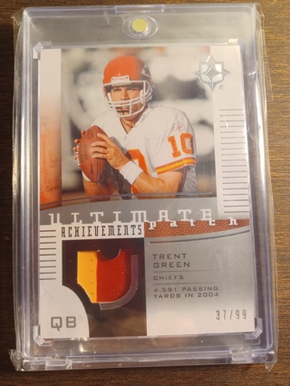 2007 Ultimate Collection Achievement Patches Trent Green ~ SER #d 37/99