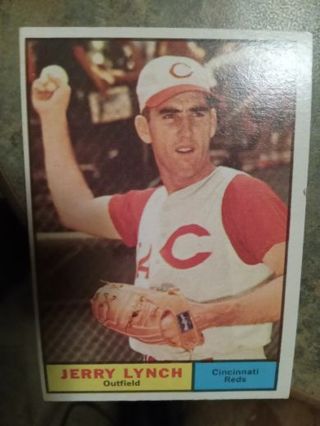 1961 TOPPS JERRY LYNCH CINCNNATI REDS BASEBALL CARD# 97