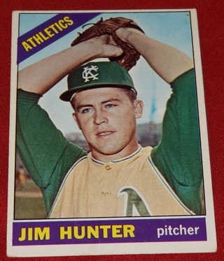1966 ⚾ Topps Baseball Card Jim "Catfish" Hunter #36 ⚾ Kansas City Athletics