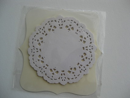 White paper doilies, 3.75" diameter, 25 pcs. NIP