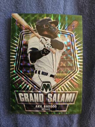 2022 Panini Mosaic Grand Salami Green Akil Baddoo