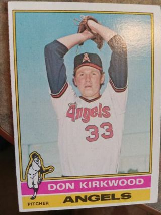 1976 TOPPS DON KIRKWOOD CALIFORNIA ANGELS BASEBALL CARD# 108