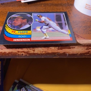 1991 fleer all star team Rickey Henderson baseball card 