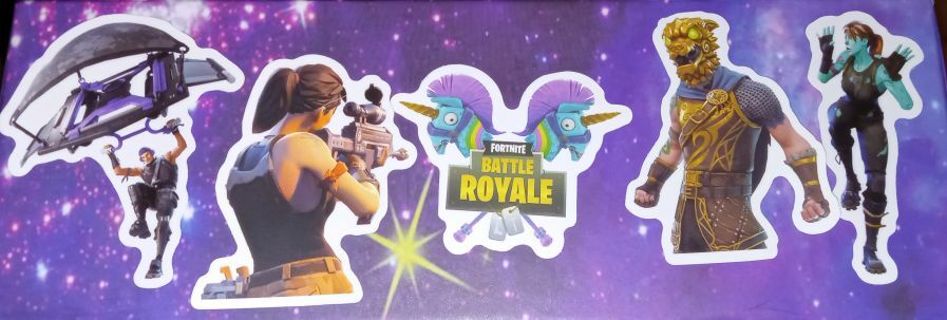 Fortnite stickers w/GIN BONUS