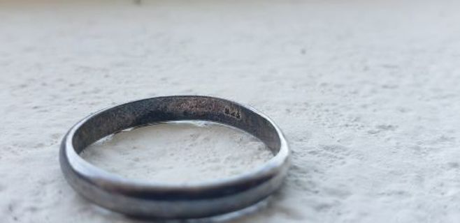 VINTAGE 1950's-60's Silver ring band .925