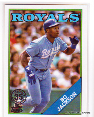 Bo Jackson, 2023 Topps 1988 Retro Card #T88-51, Kansas City Royals, (LB2)