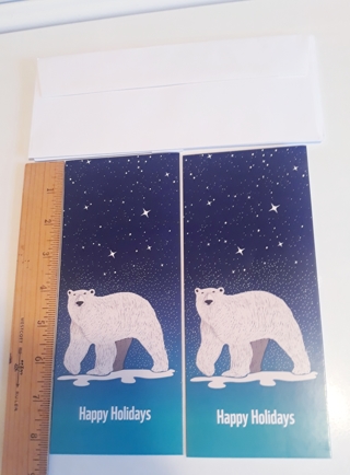 ⛄Christmas Cards from WWF (Polar Bear), w/Envelopes + BONUS Stickers ⛄