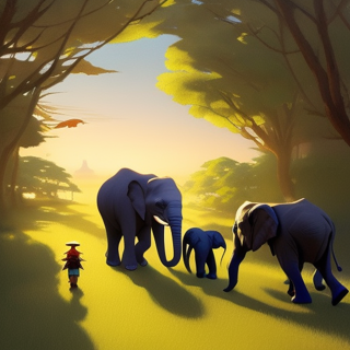 Listia Digital Collectible: Elephants under a canopy of trees