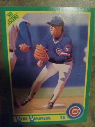 1990 SCORE RYNE SANDBERG CHICAGO CUBS BASEBALL CARD# 90