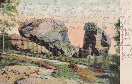 Vintage Used Postcard: (a): 1905 Judge's Cave, New Haven, CT