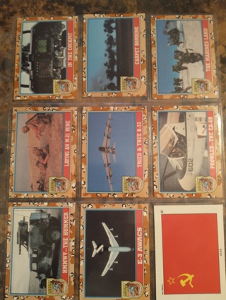 set of 9 desert storm cards free shipping