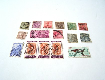 India Postage Stamps used set of 17