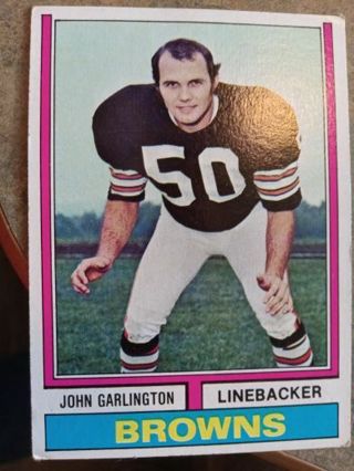 1974 TOPPS JOHN GARLINGTON CLEVELAND BROWNS FOOTBALL CARD# 237