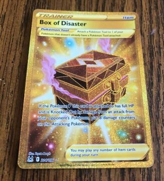 NM Gold Secret Rare Box of Disaster Pokemon card