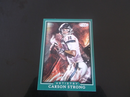 2022 SAGE HIT Artistry  Carson Strong  card  #  art - cs   Nevada Wolf Pack