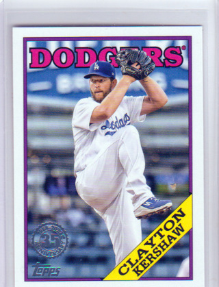 Clayton Kershaw, 2023 Topps 1988 Retro Card #T88-21, Los Angeles Dodgers,