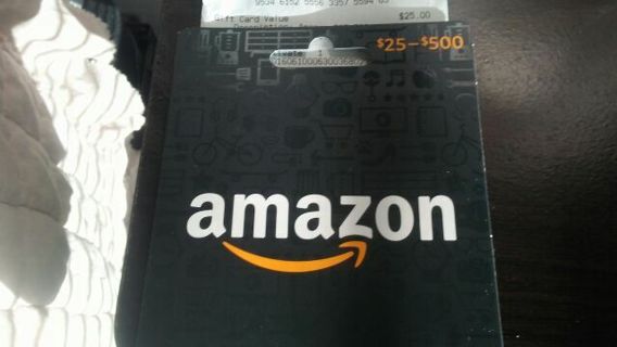 $25 AMAZON GIFT CARD. DIGITAL DELIVERY. WINNER GETS THE GIFT CODE.