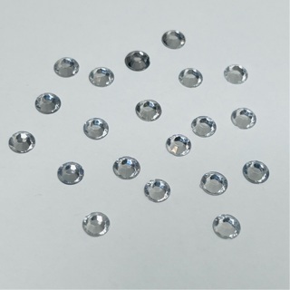 Round 7.5mm Faceted Clear Gems Embellishments Flat Backs 
