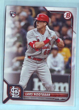 2022 Bowman Lars Nootbaar ROOKIE Baseball Card # 64 Cardinals