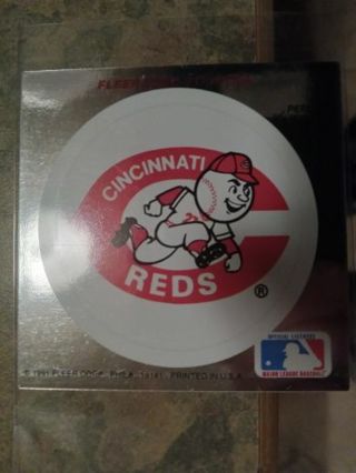 CINCNNATI REDS BASEBALL DECAL STICKER 2 INCHES WIDE BY 2 INCHES LONG